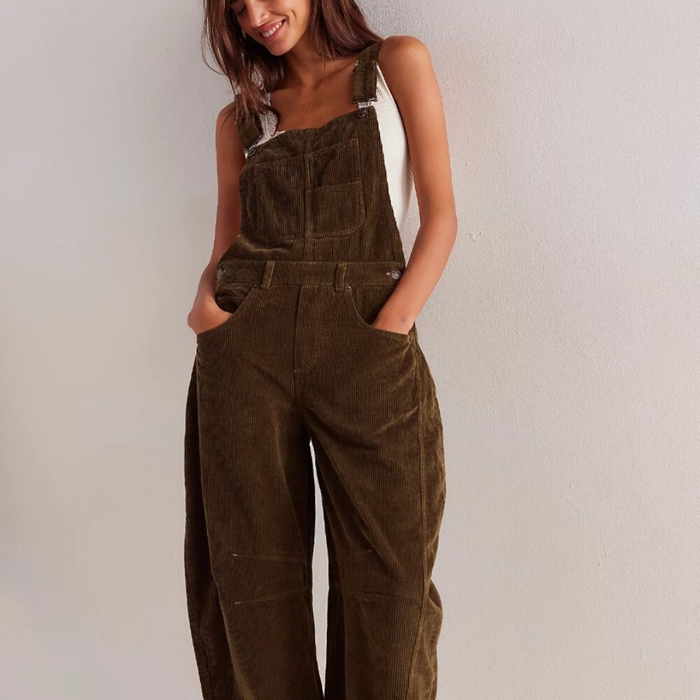Free People corduroy overalls